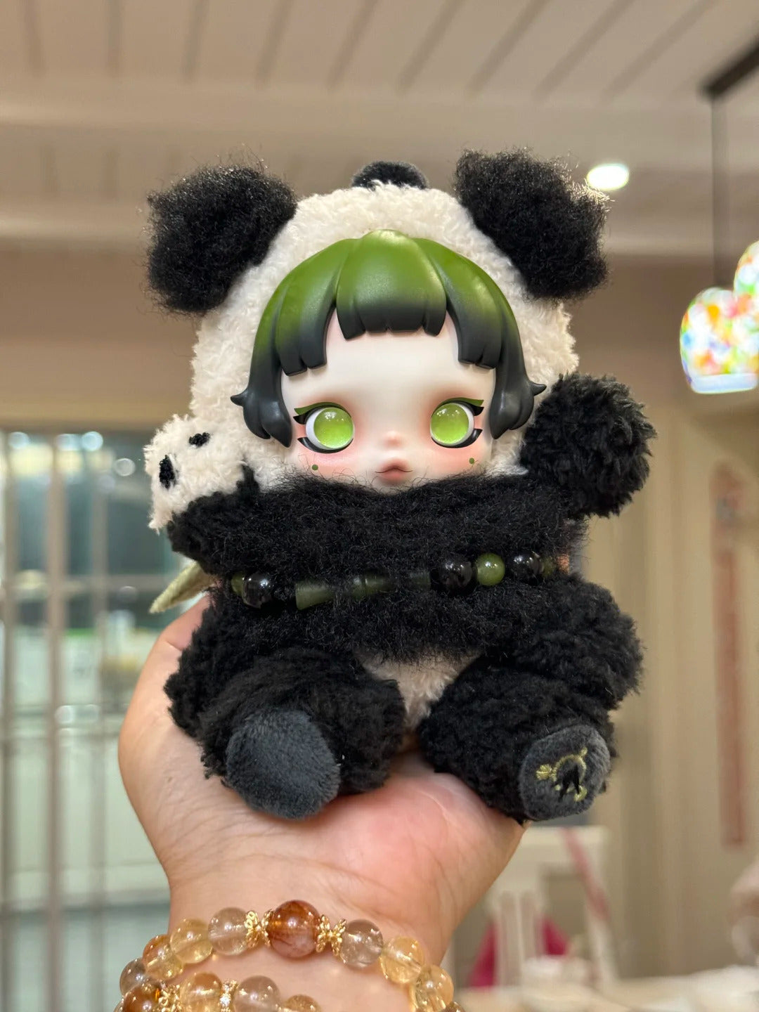 Skull Panda-Lazy panda vinyl plush doll