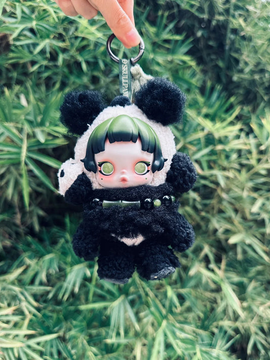 Skull Panda-Lazy panda vinyl plush doll