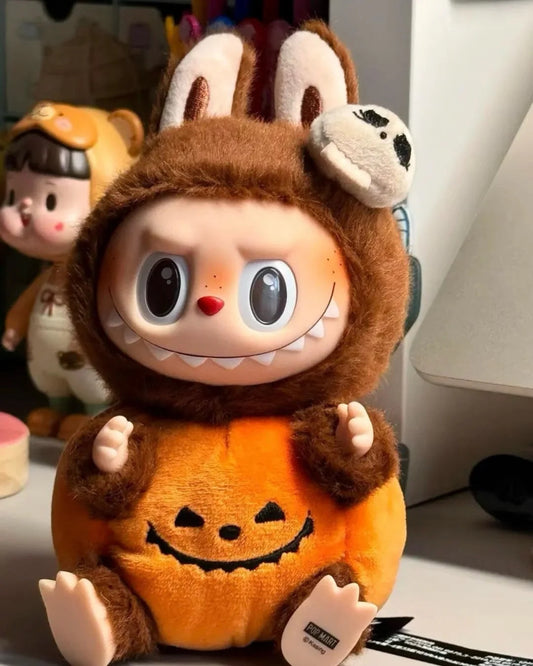 Halloween sitting pumpkin vinyl plush doll